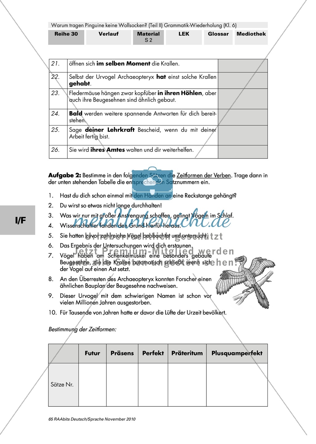 Warum tragen Pinguine keine Wollsocken? Eine individuelle Grammatik-Wiederholung zu Satzgliedern und Tempora Preview 8