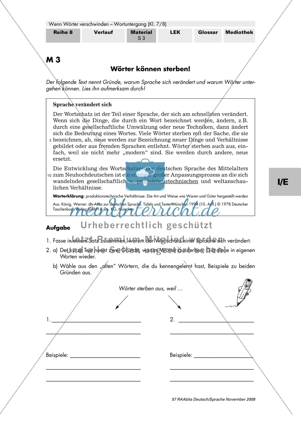 Sprachwandel: Worte veralten + Worte sterben aus Preview 3