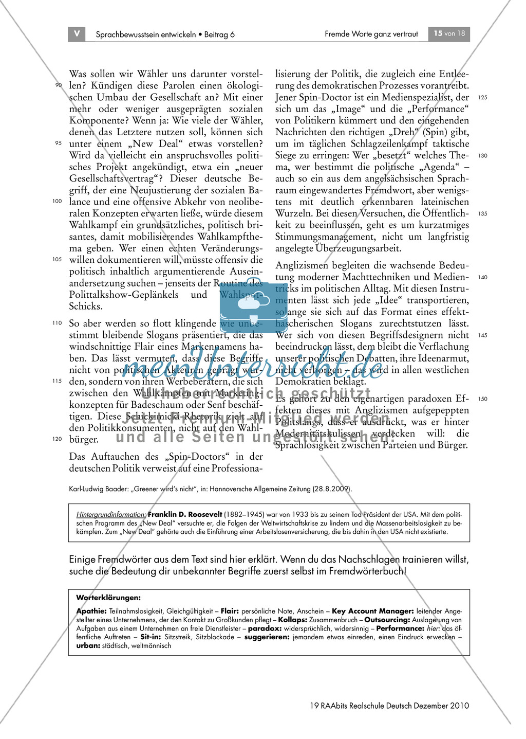 Anglizismen und die deutsche Sprache Preview 2