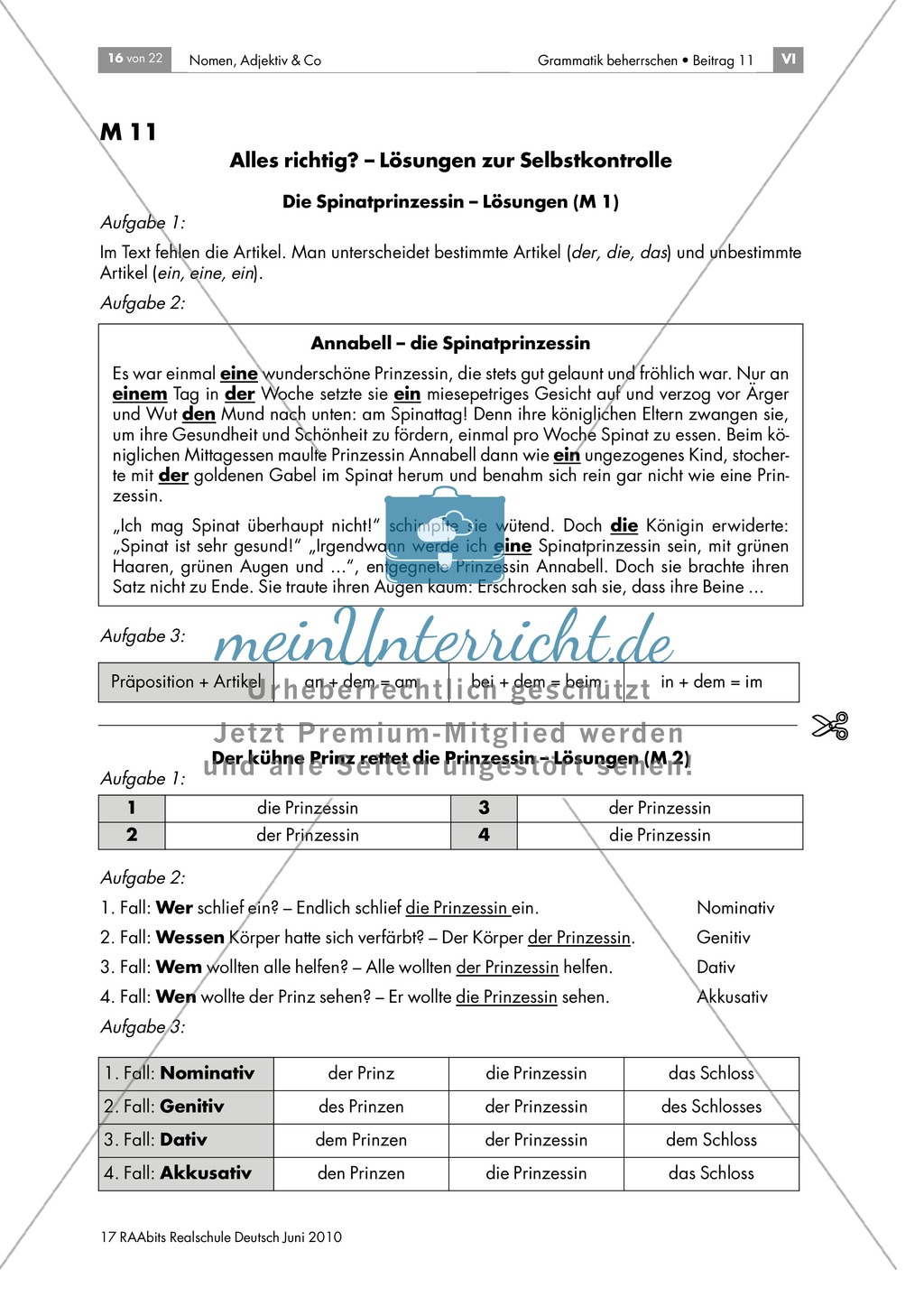 Die Wortart Nomen anhand von Märchen erarbeiten: Nomen + Artikel, Nomen + Kasus, Nomen + Genus Preview 5