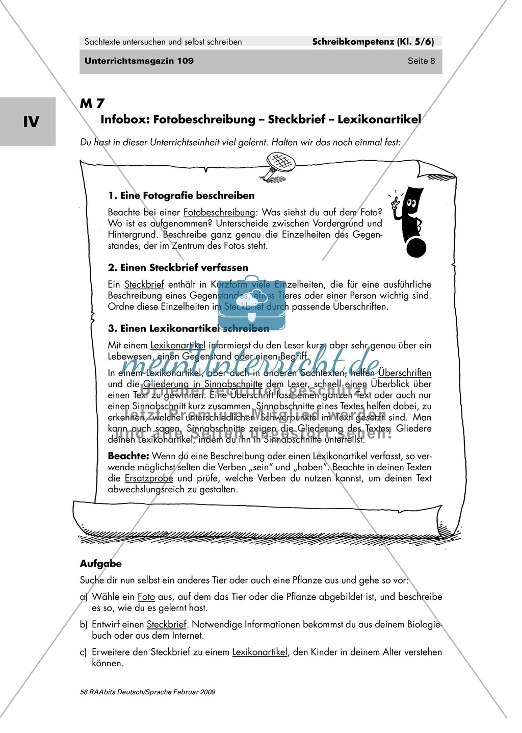 Infobox: Fotobeschreibung - Steckbief - Lexikonartikel Preview 1