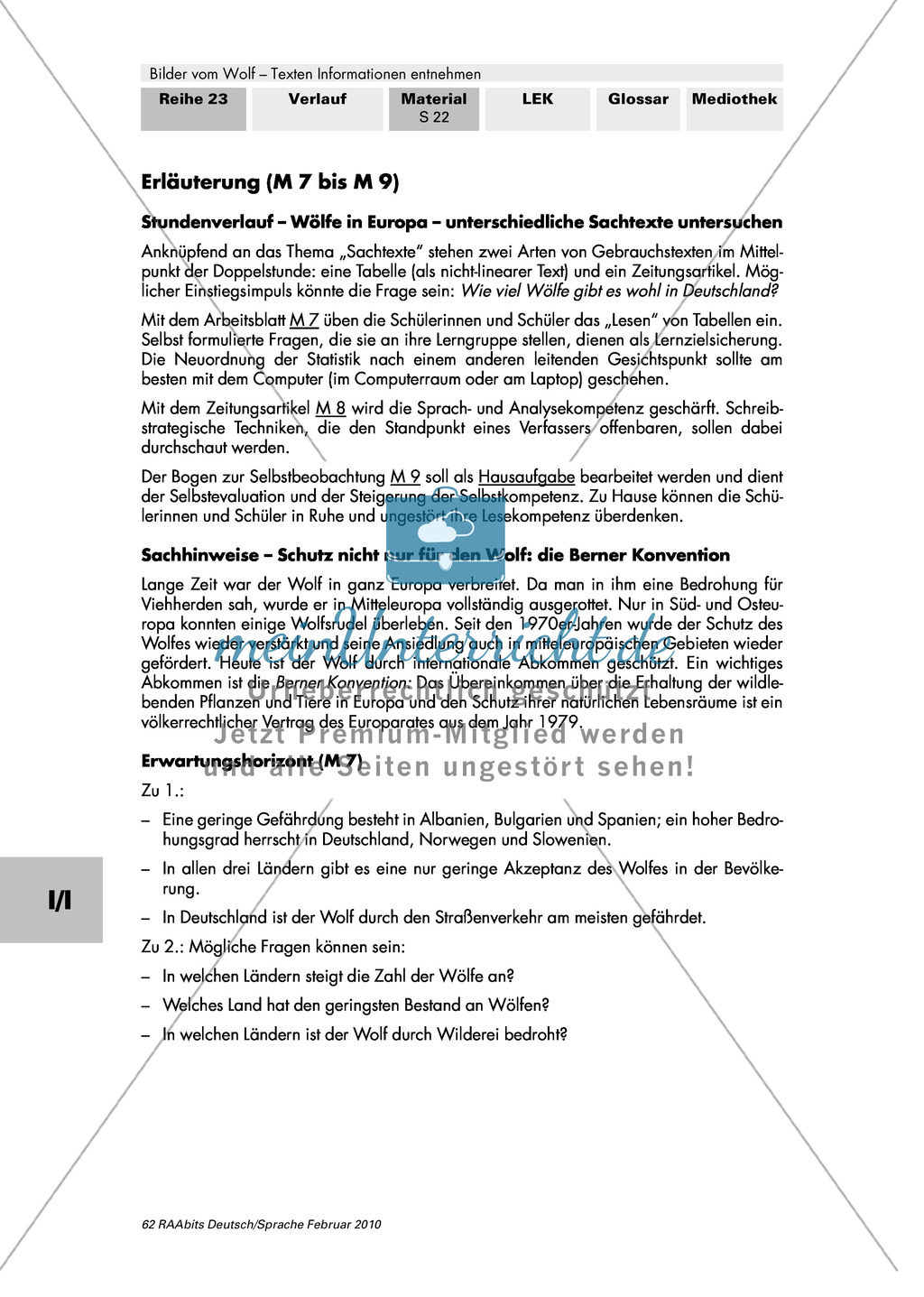 Unterschiedliche Sachtexte untersuchen: Tabelle Bestand der Wölfe + Zeitungsartikel Preview 4