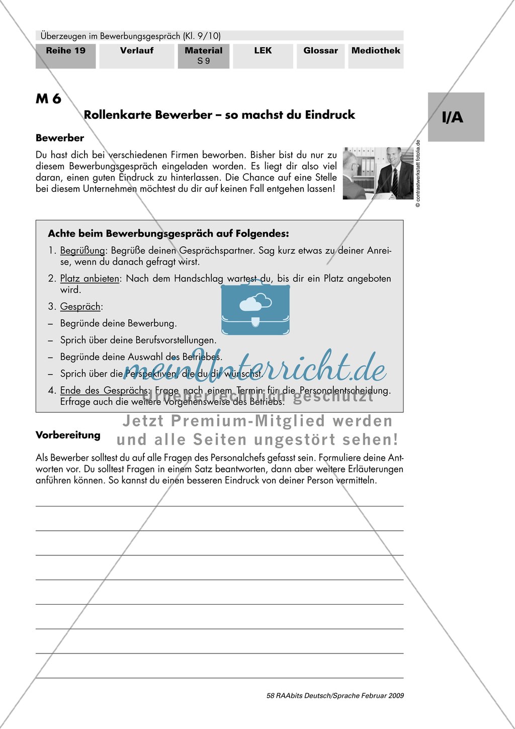 Ein Bewerbungsgespräch im Rollenspiel Preview 2