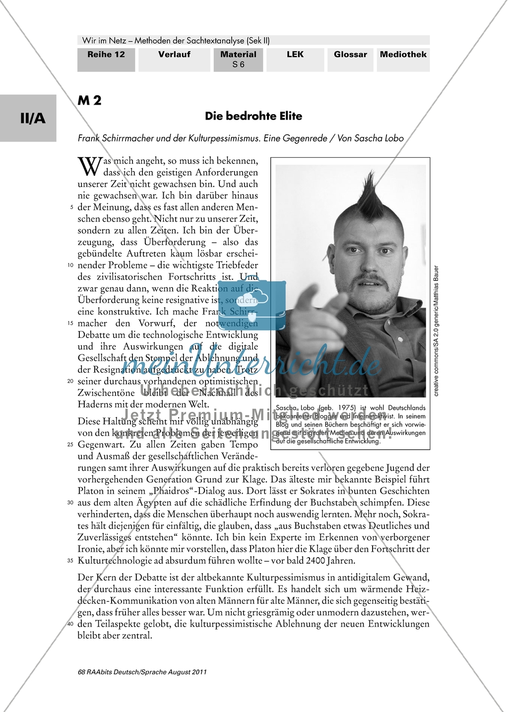Die digitale Welt - ein Fluch?: Sascha Lobo: