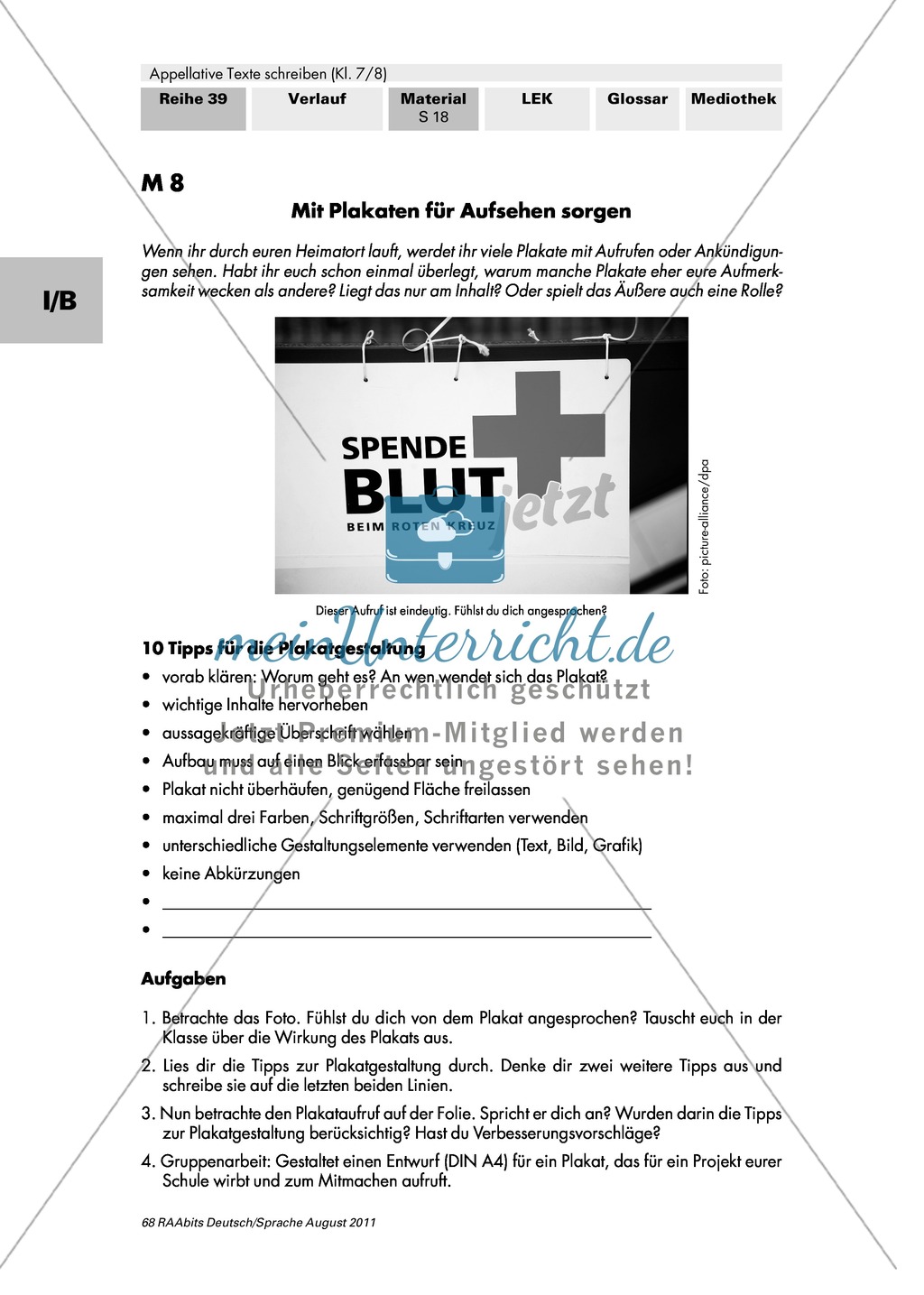 Mit Plakaten und Flyern appellative Texte unterstützen/ergänzen Preview 1