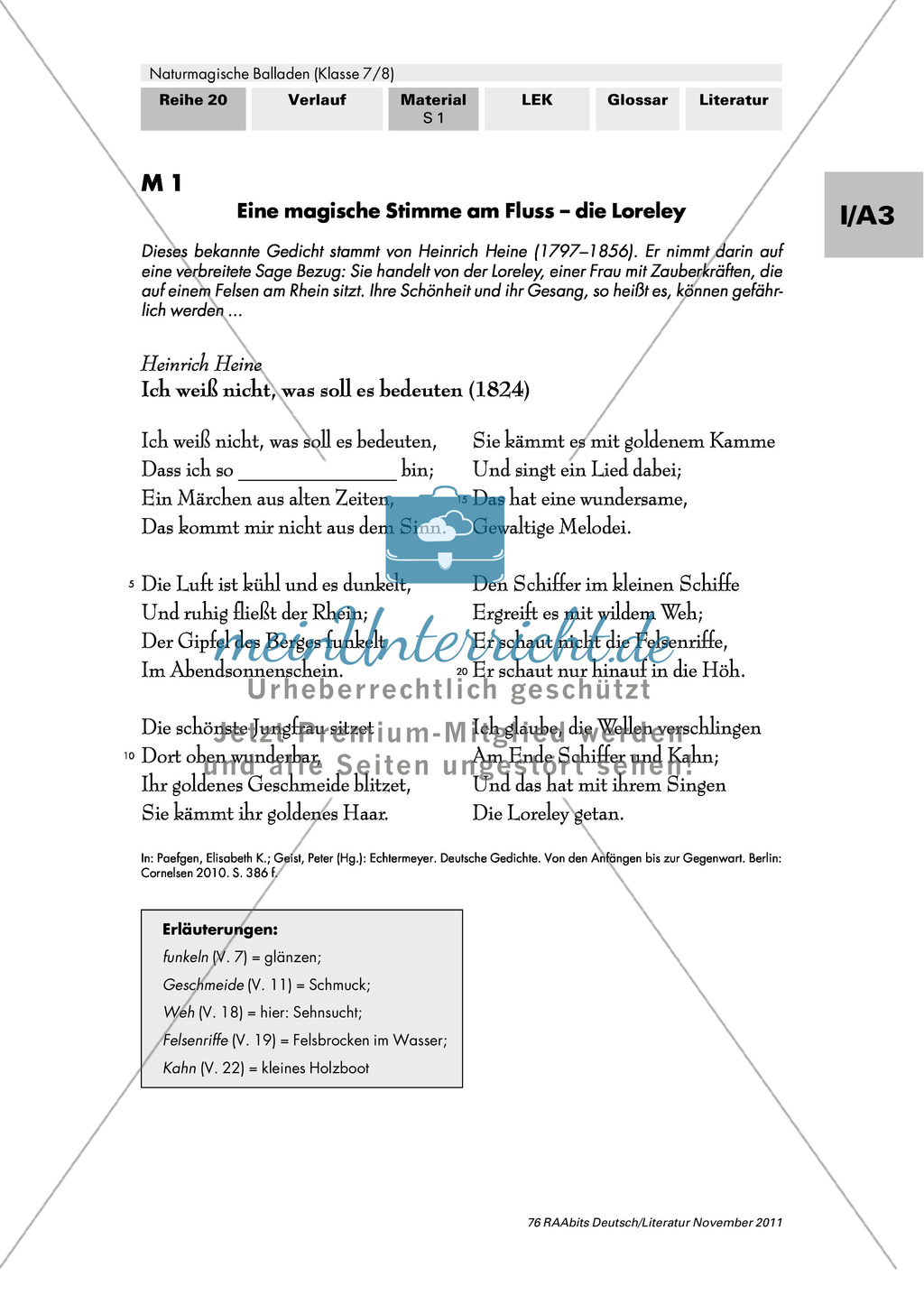 Das Übernatürliche in Gedichten untersuchen: Vergleich von Goethes