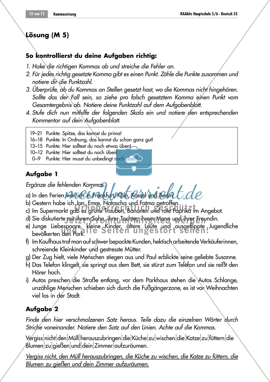Lernzirkel zur Kommasetzung bei Aufzählungen Preview 12