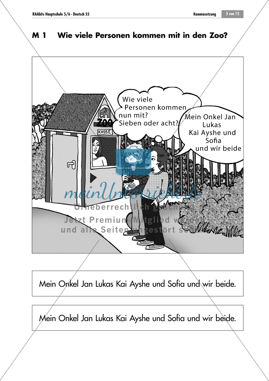 Lernzirkel zur Kommasetzung bei Aufzählungen Preview 3