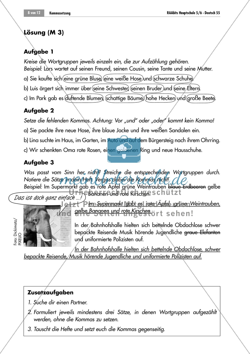 Lernzirkel zur Kommasetzung bei Aufzählungen Preview 8