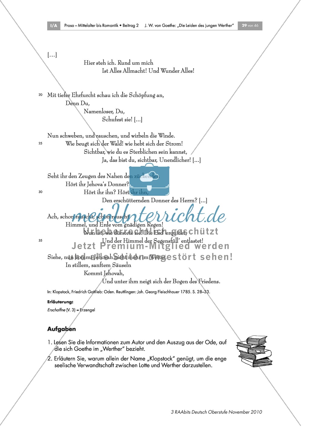 Homer, Klopstock, Ossian - Werther als Leser Preview 6