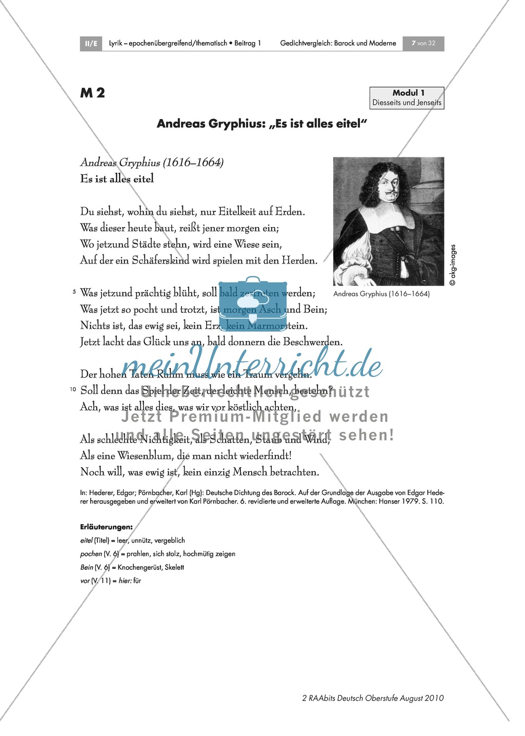 Gedichtvergleich schreiben