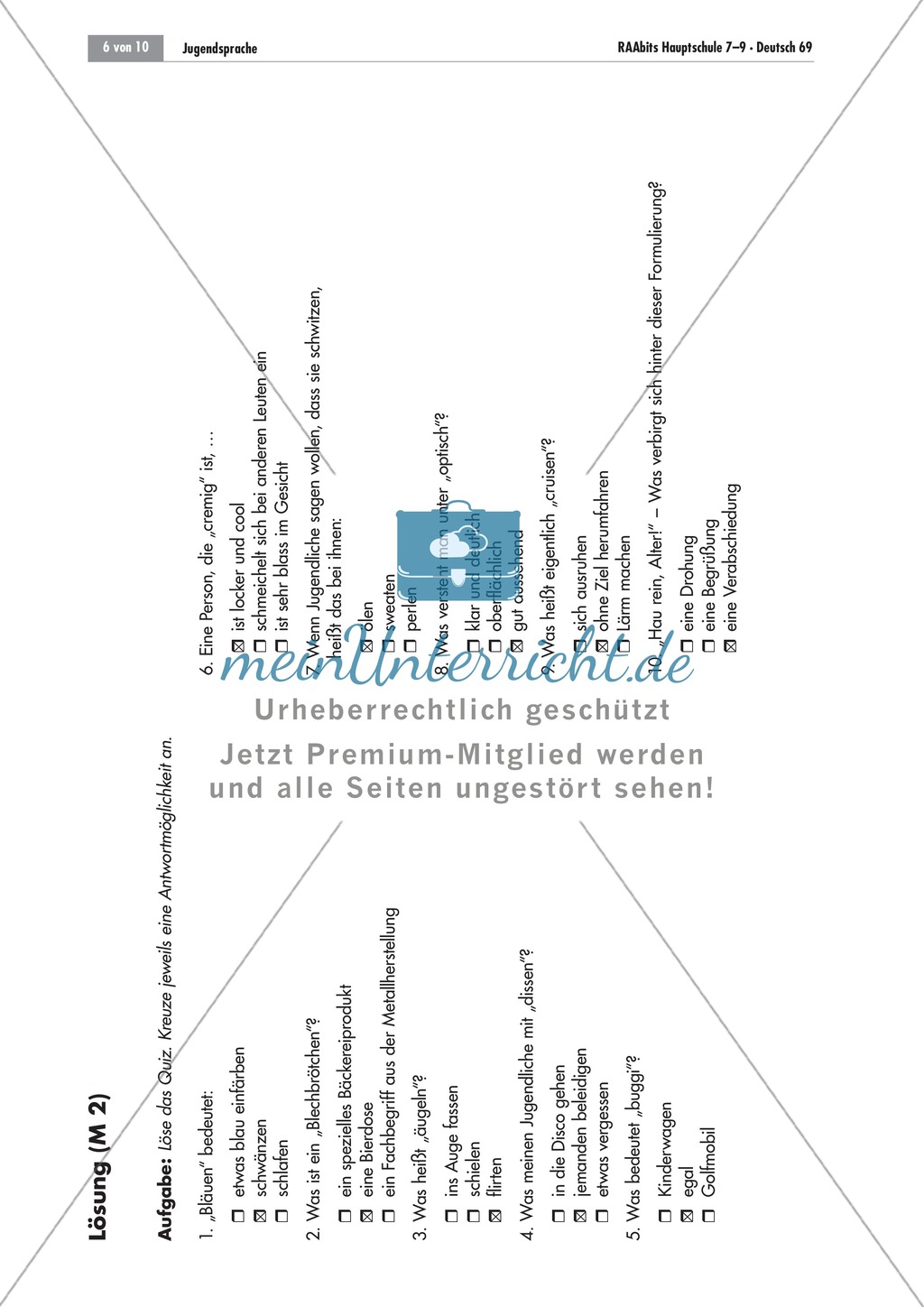 Ein Quiz zur Jugendsprache Preview 2