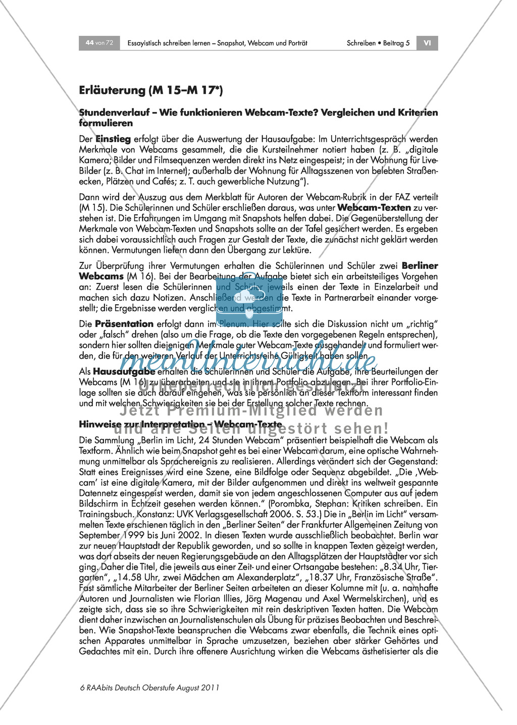 Wie funktionieren Webcam-Texte? Vergleichen und Kriterien formulieren Preview 4