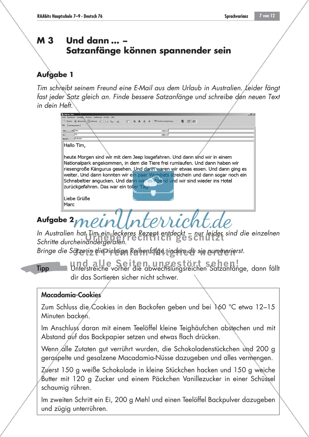 Satzanfänge abwechslungsreich gestalten Preview 1