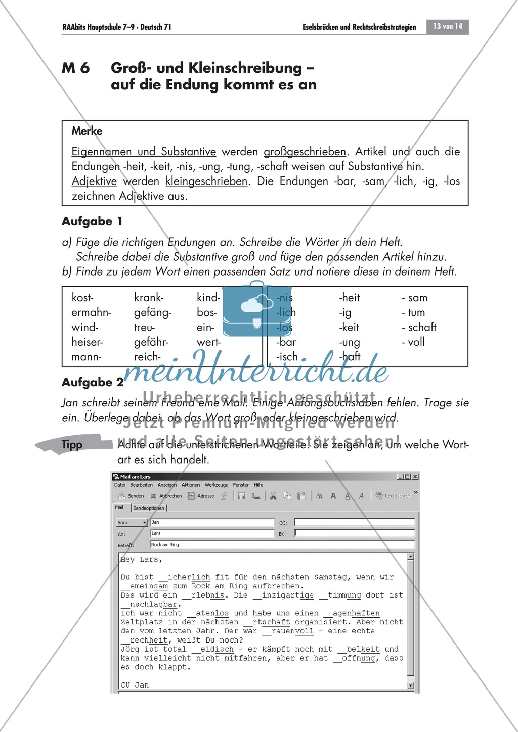 Eselsbrücken und Rechtschreibstrategien Preview 13