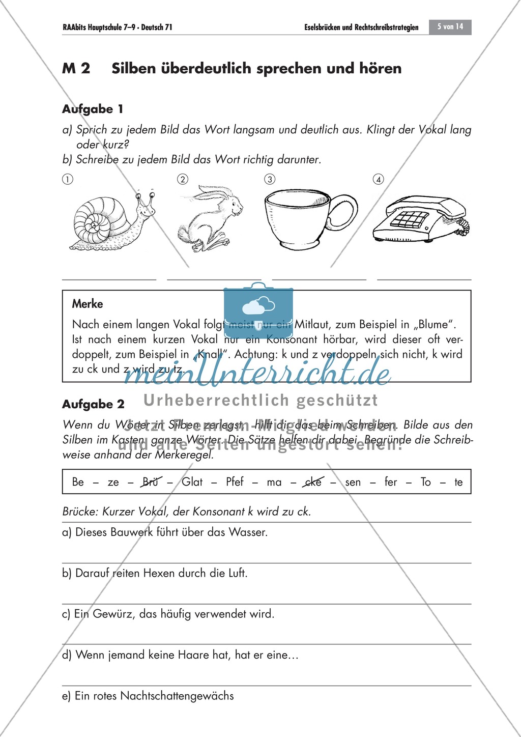 Eselsbrücken und Rechtschreibstrategien Preview 5