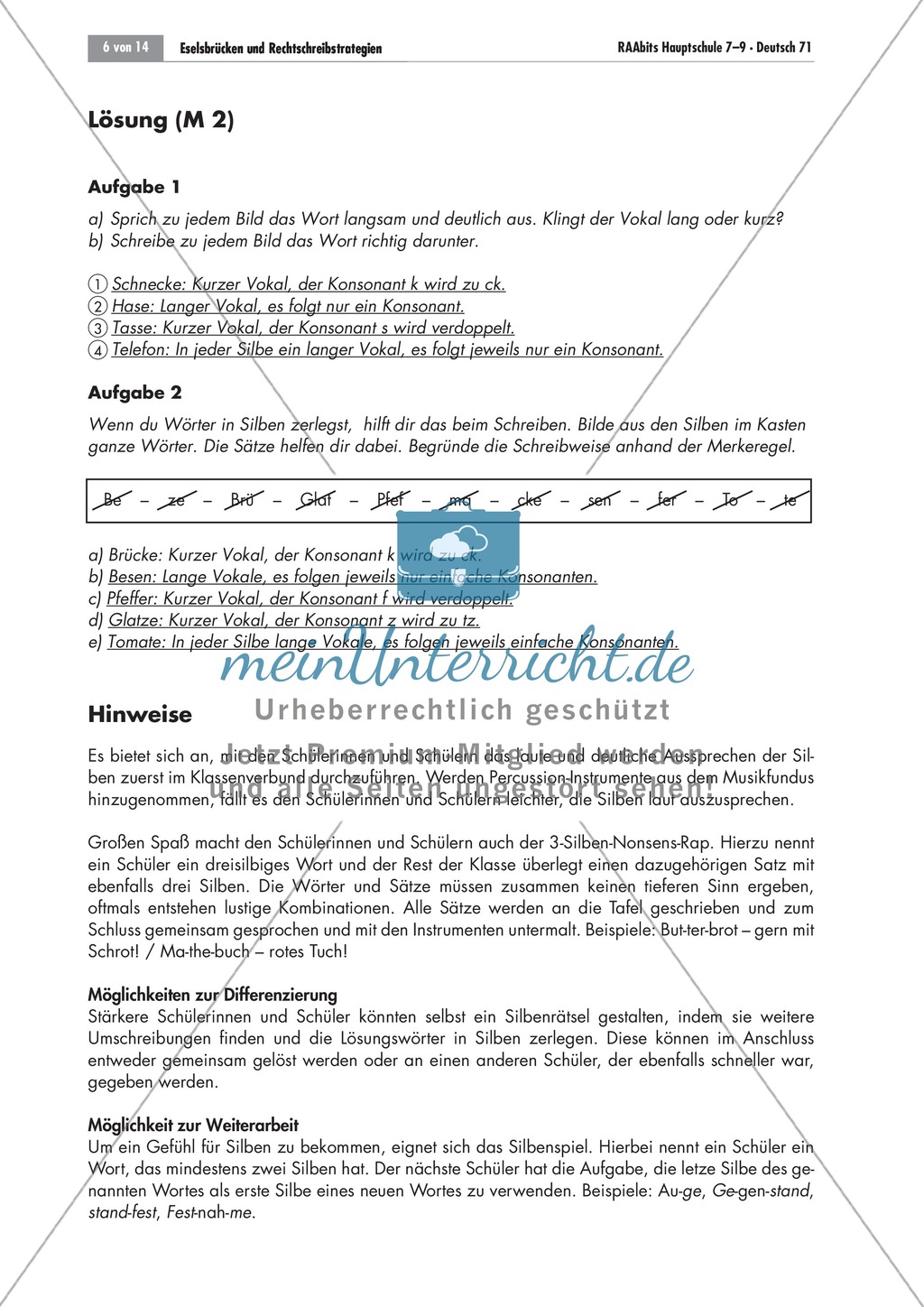 Eselsbrücken und Rechtschreibstrategien Preview 6
