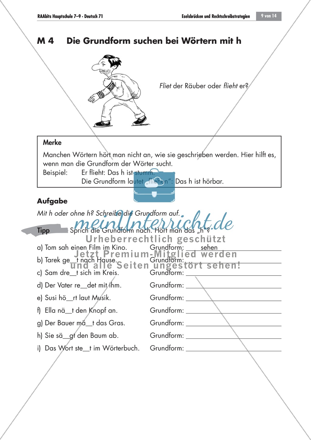 Eselsbrücken und Rechtschreibstrategien Preview 9