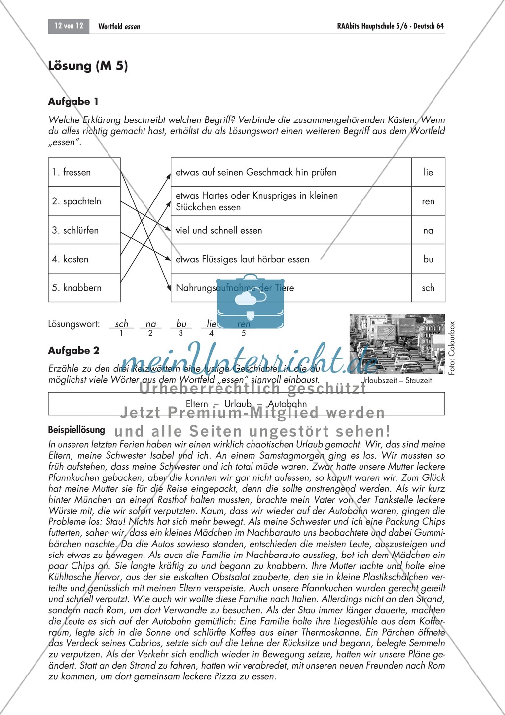 Wörter des Wortfeldes "essen" richtig zuordnen Preview 4