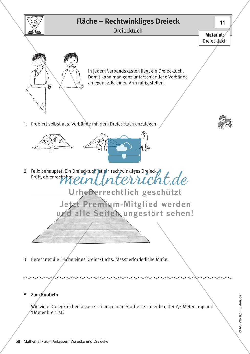 Stationenlernen zu Dreiecken: Kongruenzsätze und Dreieckskonstruktion sowie Umfang und Flächeninhalt Preview 12
