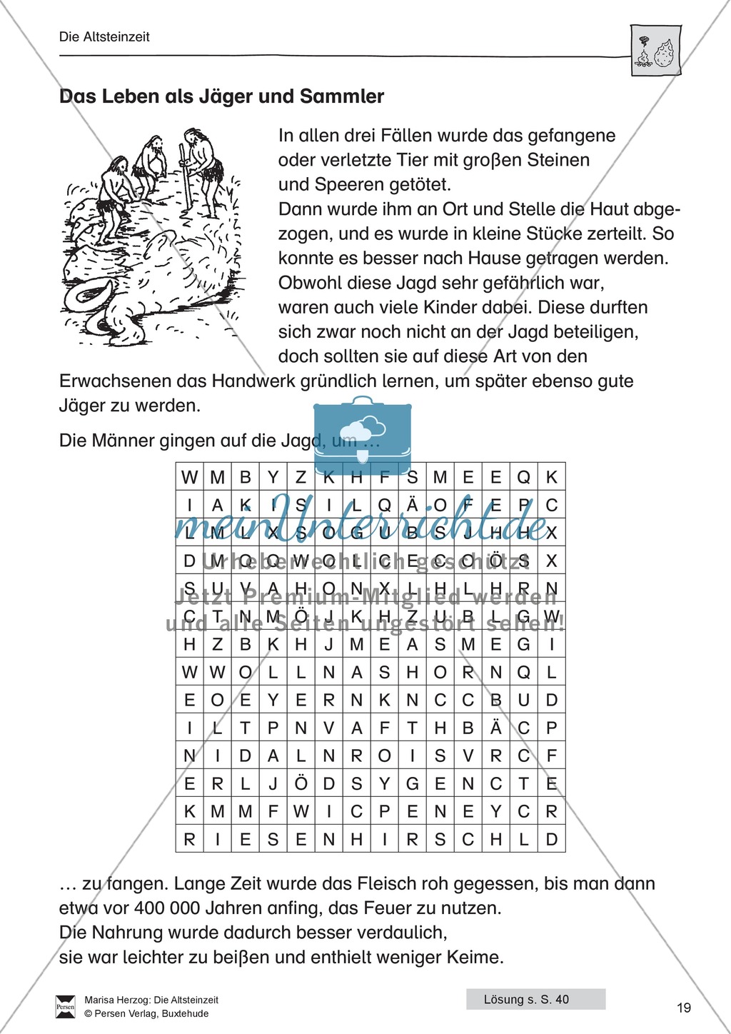 Das Leben in der Altsteinzeit Preview 10