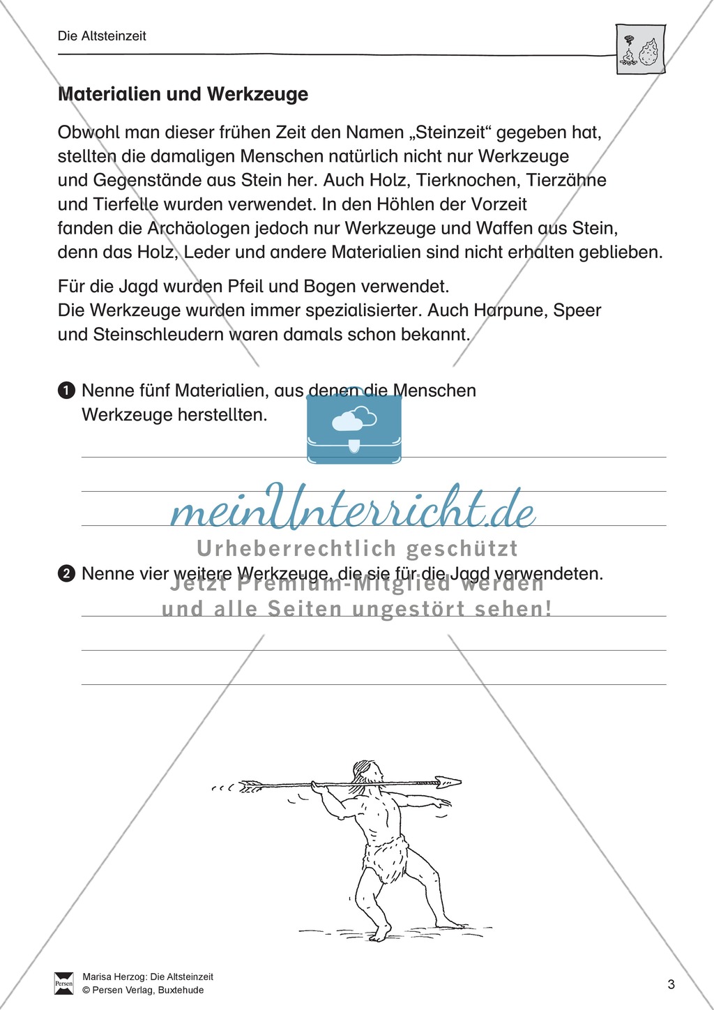 Das Leben in der Altsteinzeit Preview 1