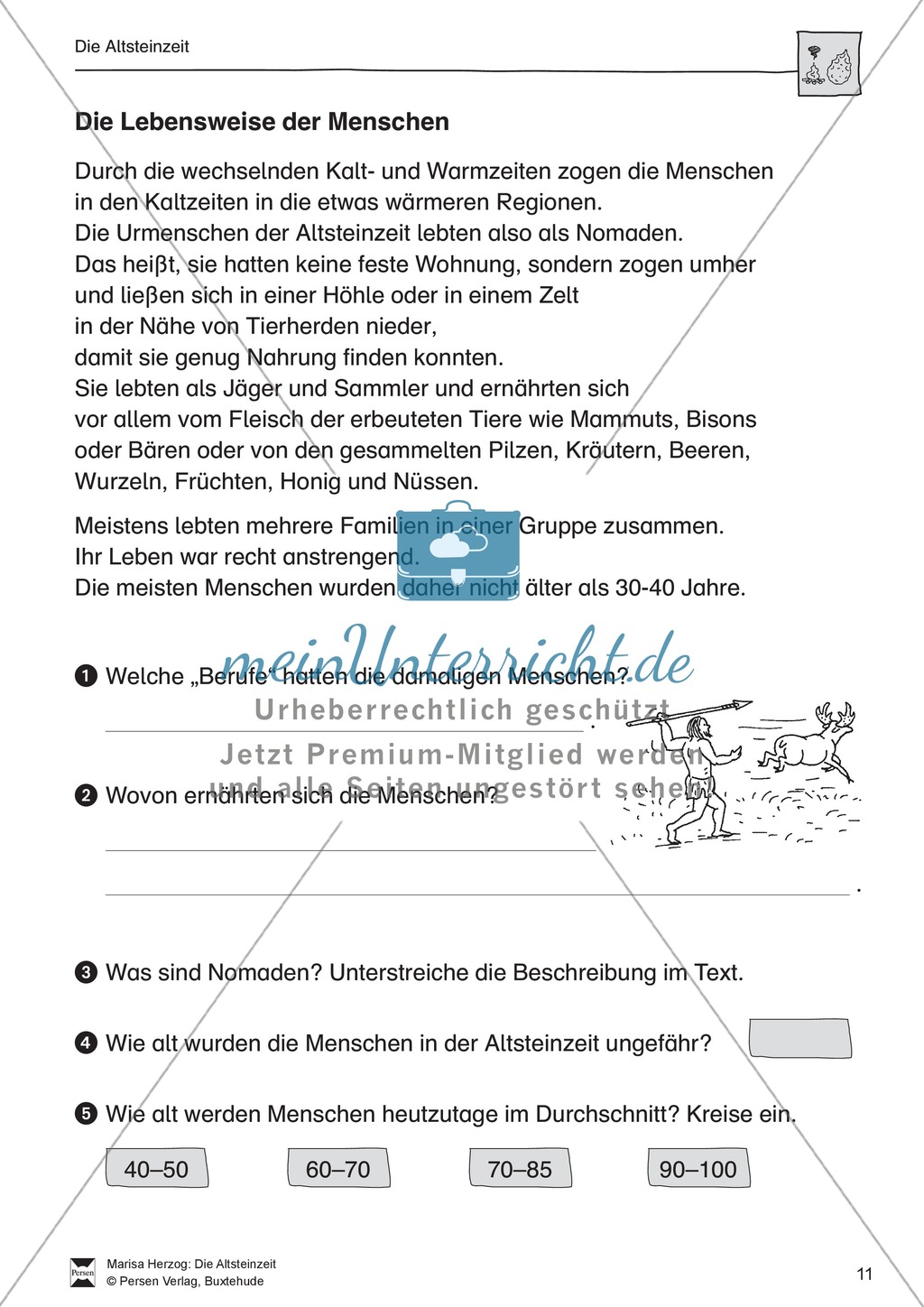 Das Leben in der Altsteinzeit Preview 6