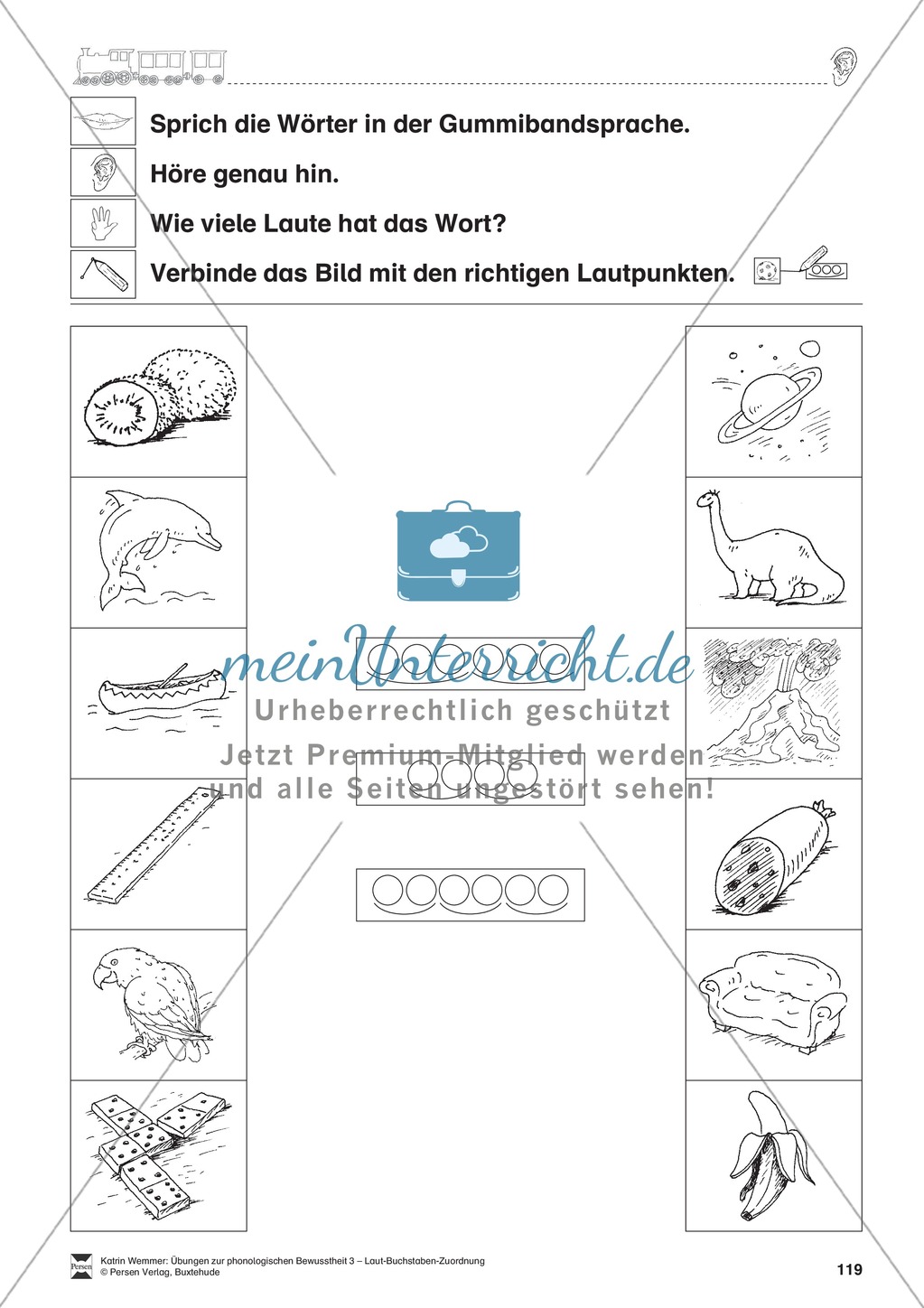 Phonologische Bewusstheit: Lautanalyse - Lautpunkte verbinden Preview 10