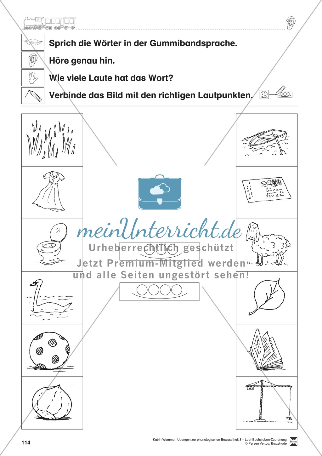 Phonologische Bewusstheit: Lautanalyse - Lautpunkte verbinden Preview 5