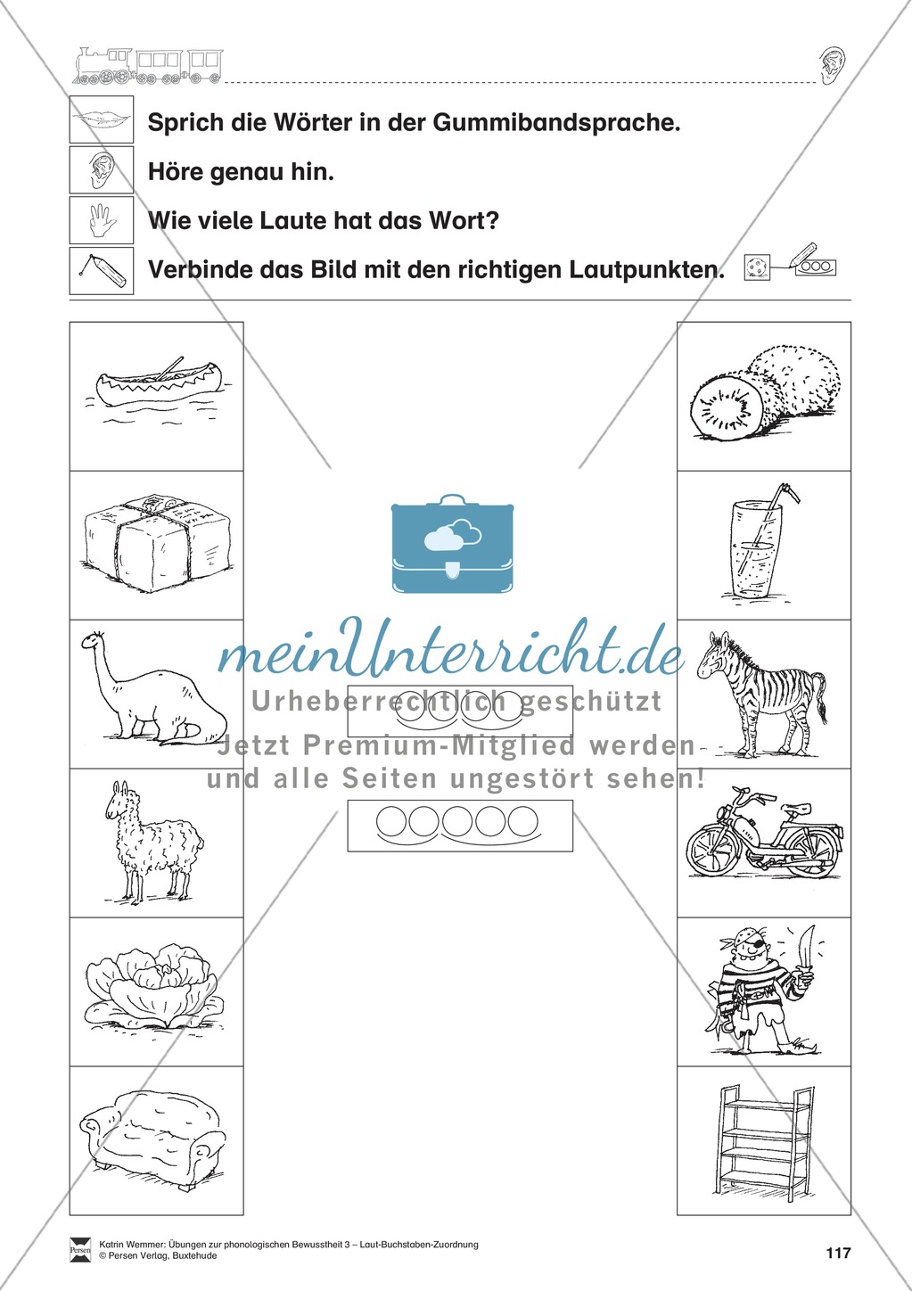 Phonologische Bewusstheit: Lautanalyse - Lautpunkte verbinden Preview 8