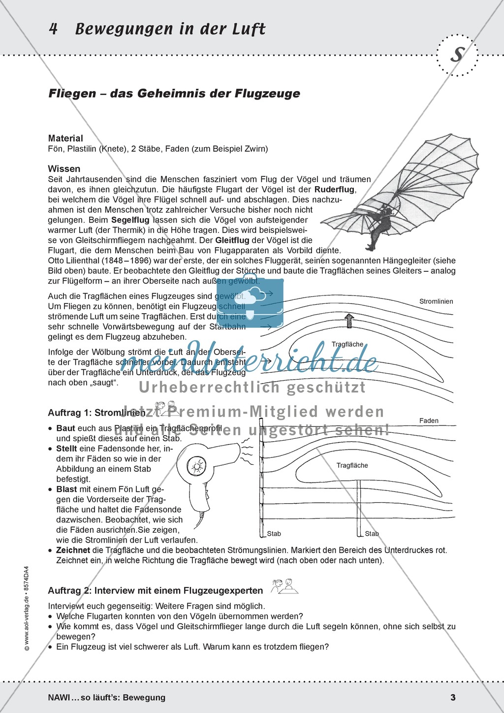 Bewegungen in der Luft: Fliegen, Schweben, Segeln Preview 2