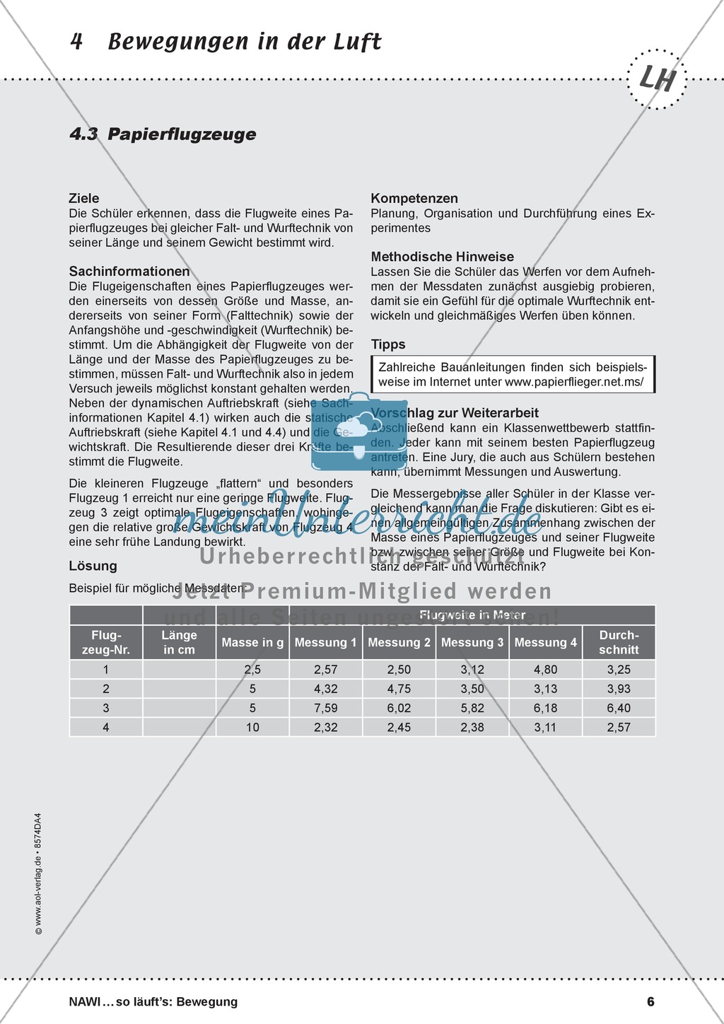 Gleiteigenschaften von Papierfliegern: Welches Flugzeug fliegt am weitesten? Preview 1