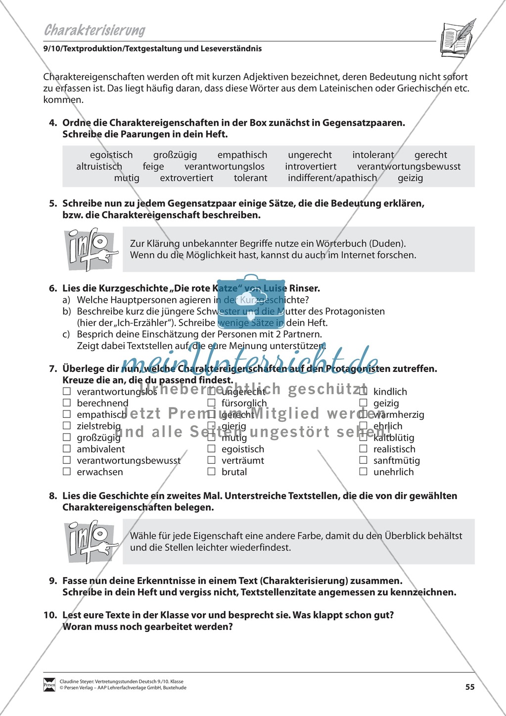 Beschreibung und Charakterisierung von Personen Preview 2