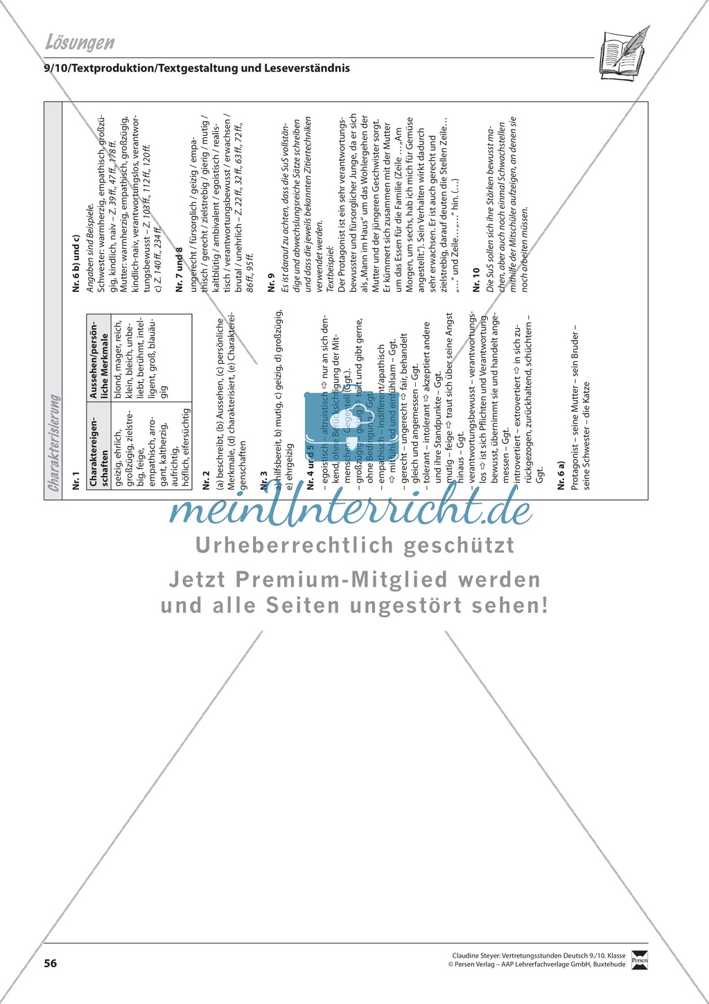 Beschreibung und Charakterisierung von Personen Preview 3