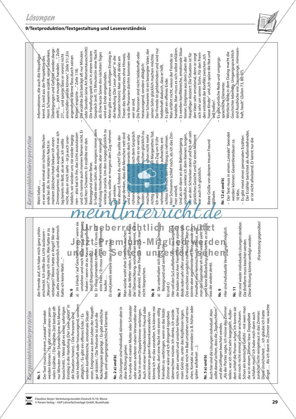 Grundlagen und Überblickswissen zur Interpretation einer Kurzgeschichte, binnendifferenziert Preview 3