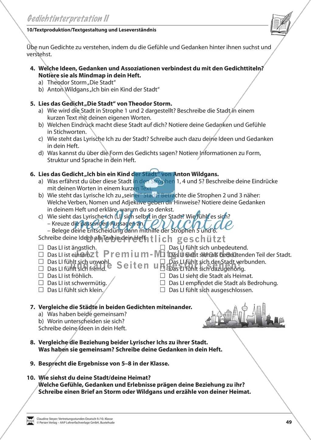 Grundlagen und Überblickswissen zur Gedichtinterpretation Preview 5