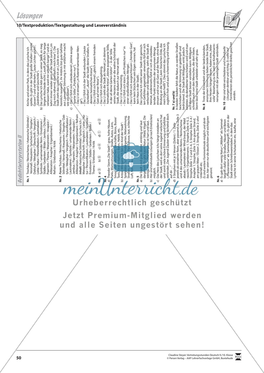 Grundlagen und Überblickswissen zur Gedichtinterpretation Preview 6