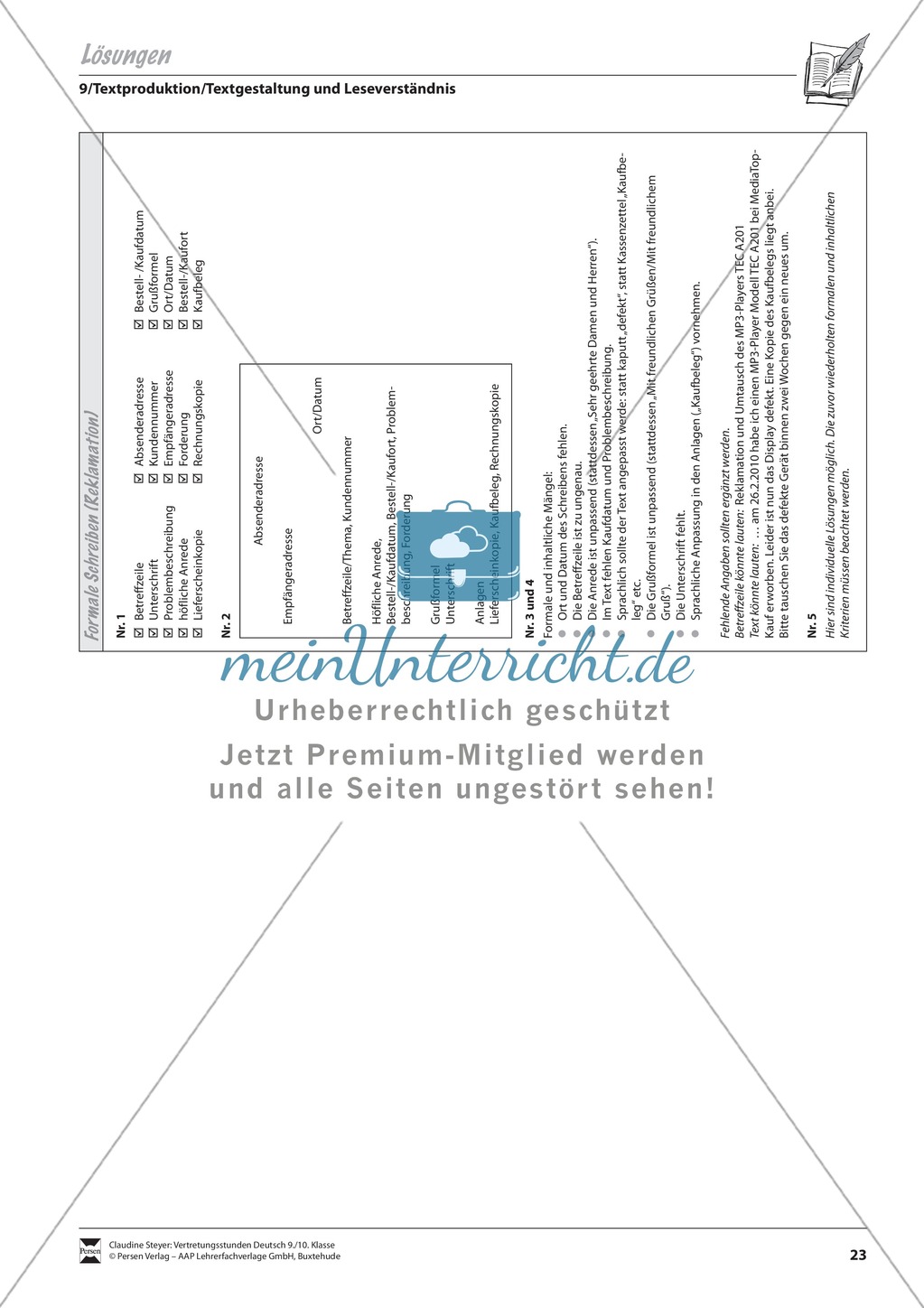 Erstellung eines formalen Anschreibens binnendifferenziert Preview 3