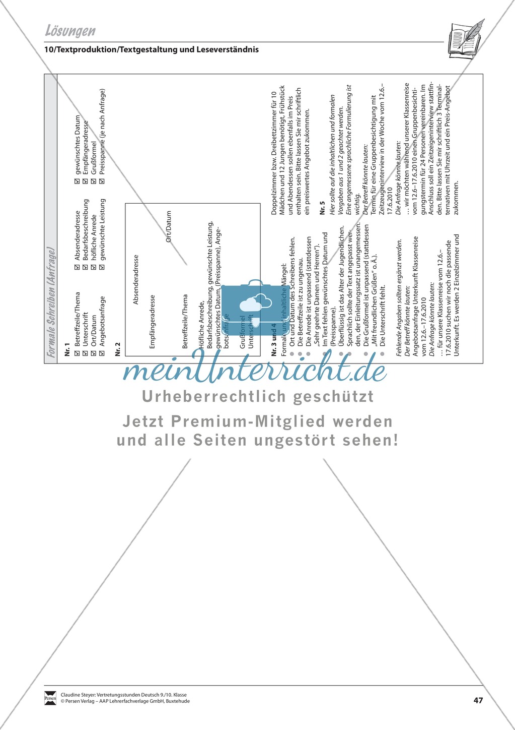 Erstellung eines formalen Anschreibens binnendifferenziert Preview 6