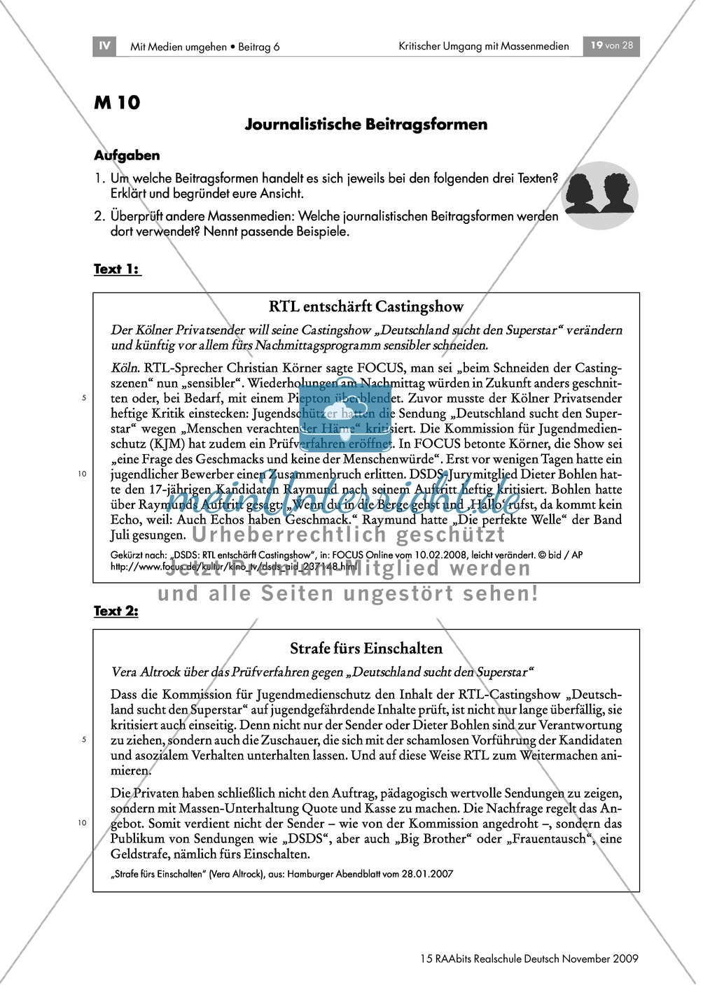 Textformen in der Zeitung: Nachricht, Kommentar, Reportage Preview 2