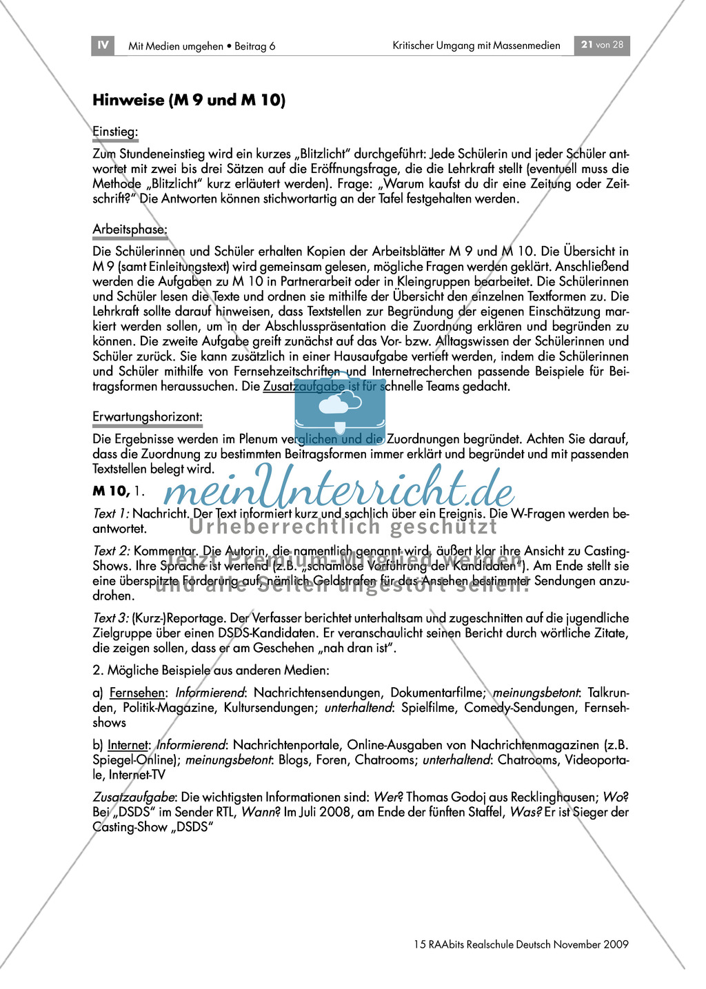 Textformen in der Zeitung: Nachricht, Kommentar, Reportage Preview 4