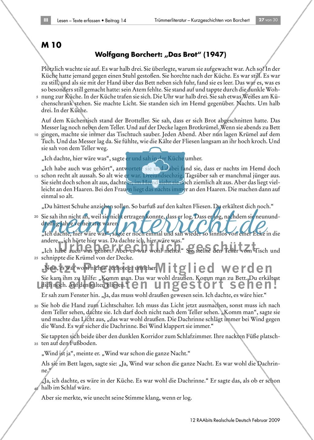 Merkmale und Interpretation von Borcherts