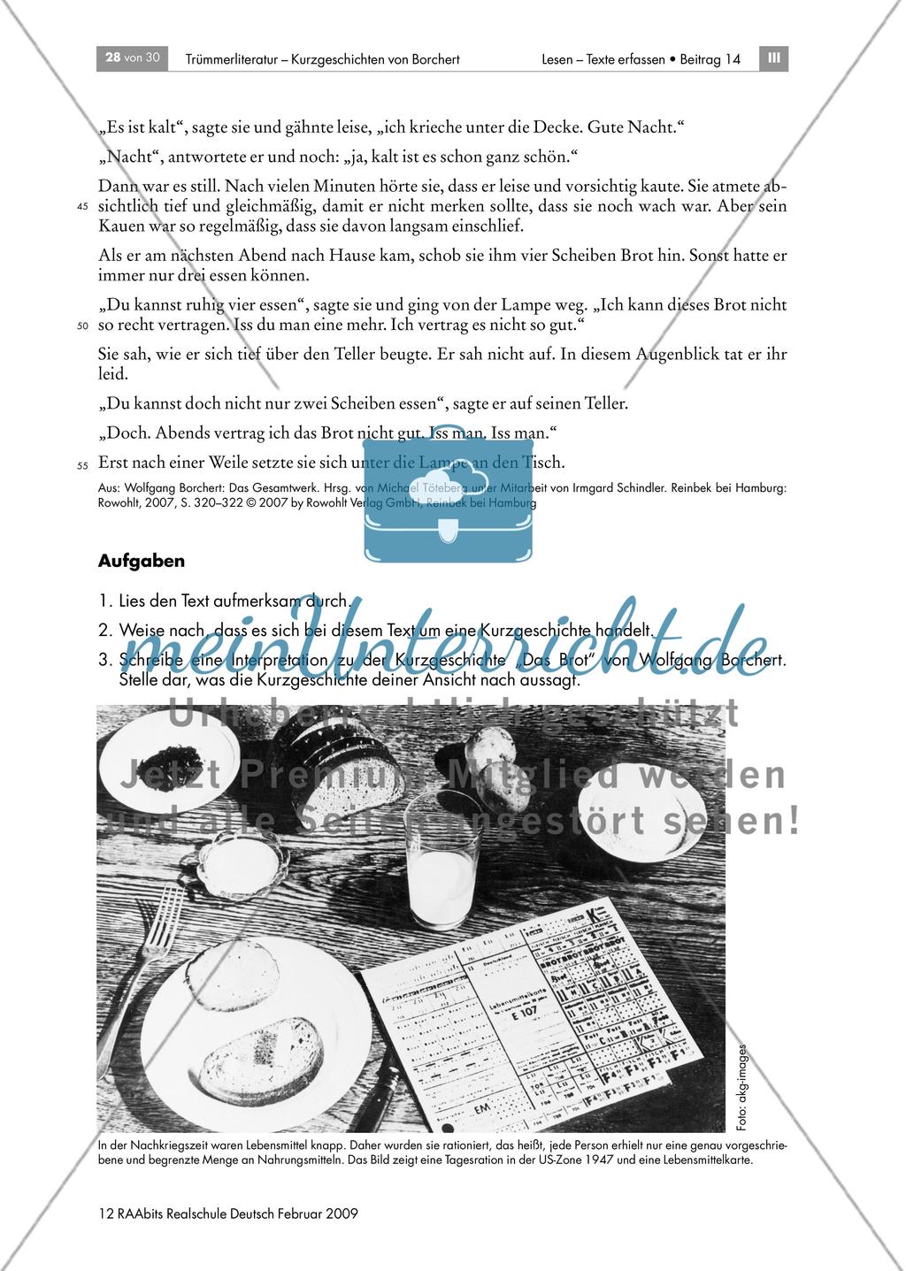 Merkmale und Interpretation von Borcherts