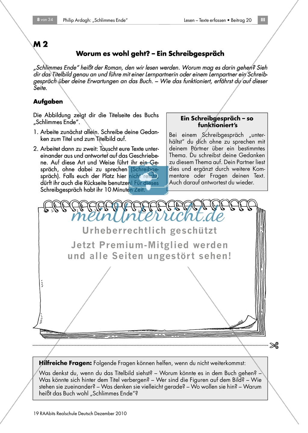 Erwartungen an die Lektüre "Schlimmes Ende" von Philip Ardagh und erste Eindrücke Preview 1