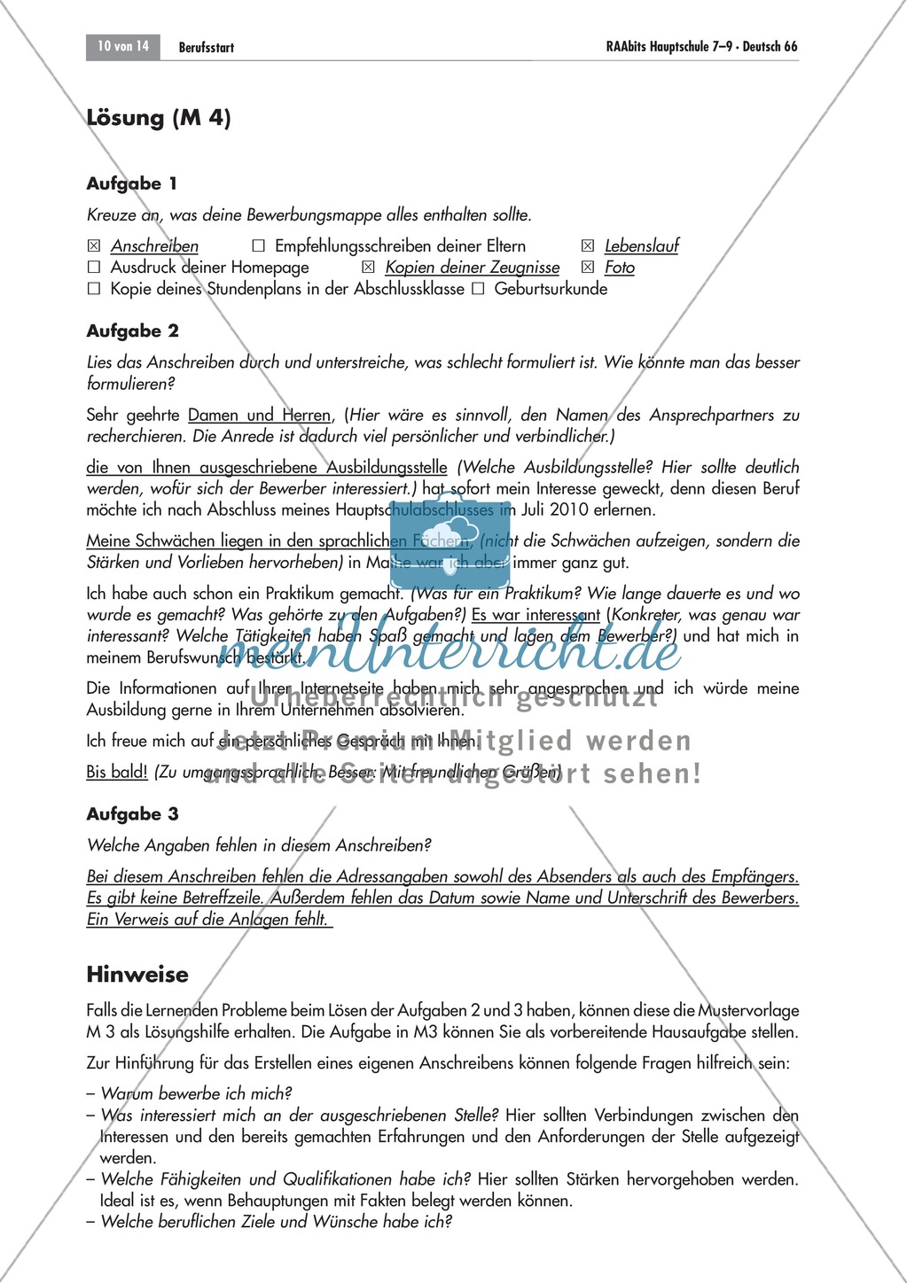 Berufsvorbereitung: Bewerbungstraining Preview 10