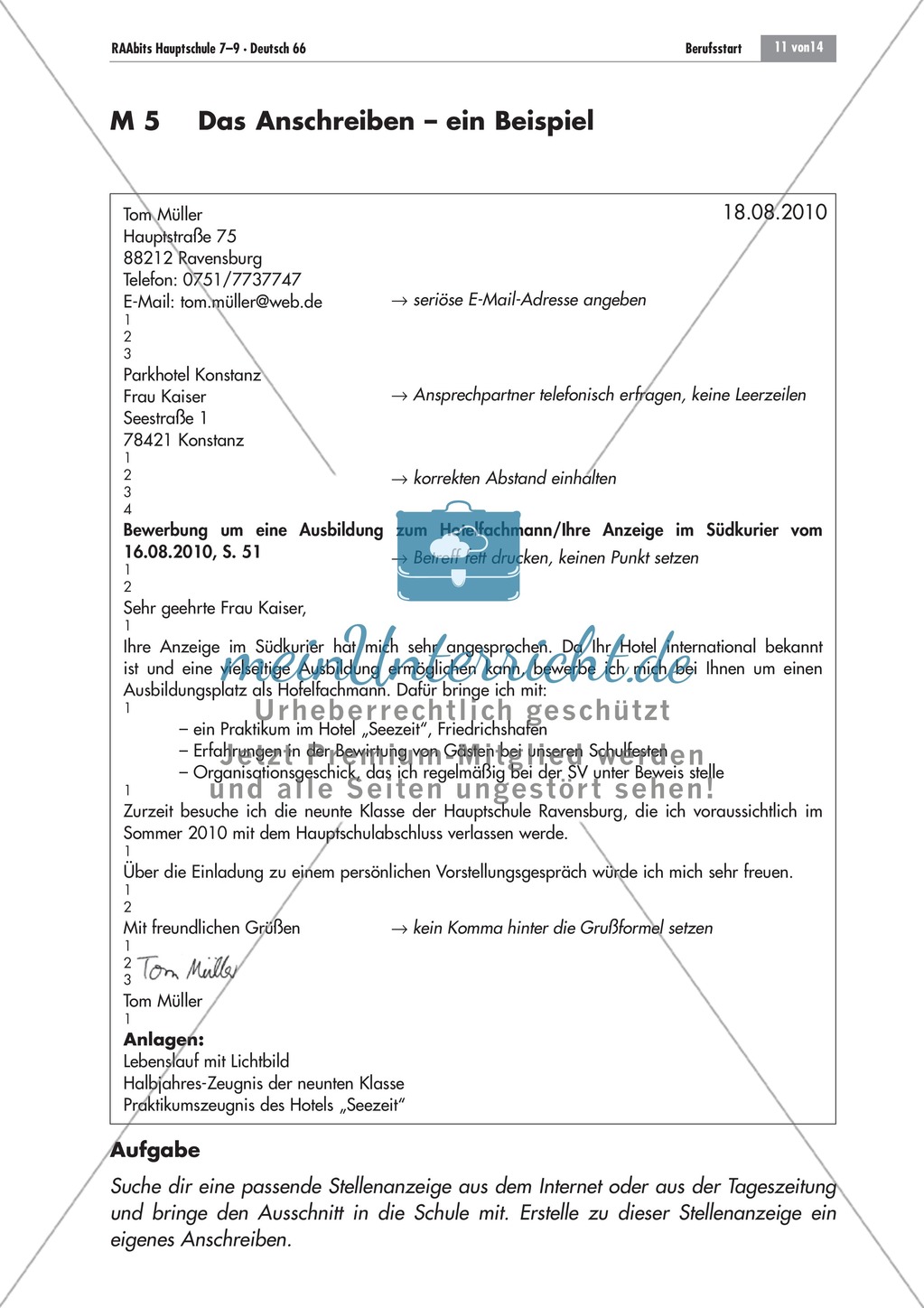 Berufsvorbereitung: Bewerbungstraining Preview 11
