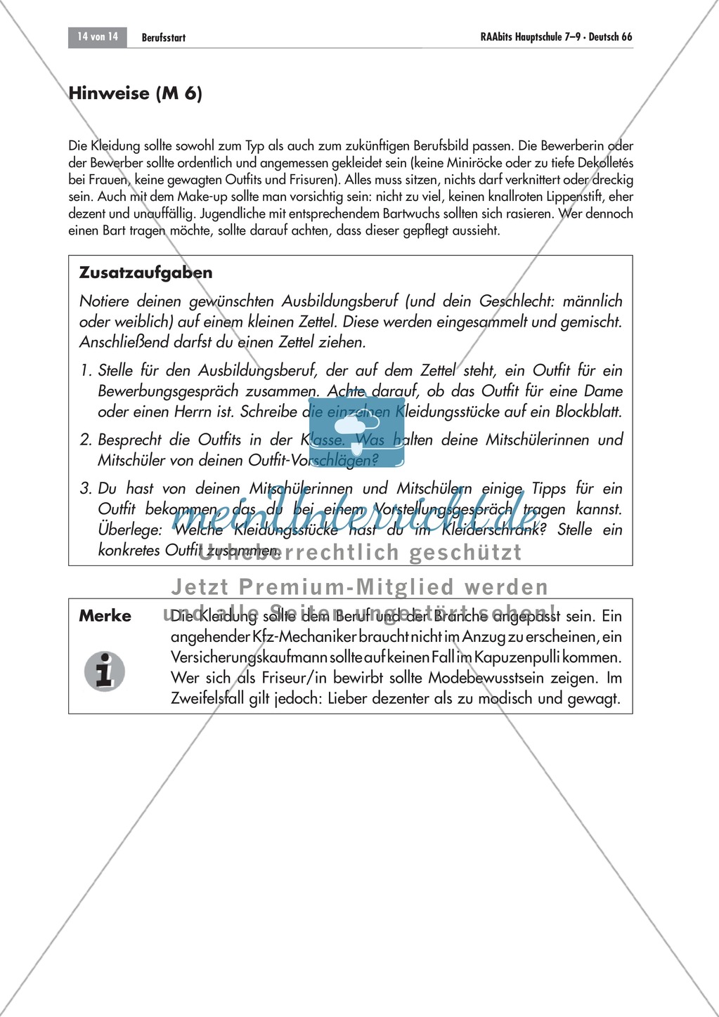 Berufsvorbereitung: Bewerbungstraining Preview 14