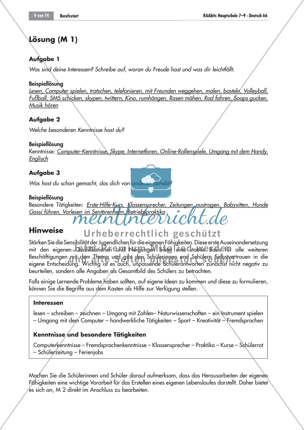 Berufsvorbereitung: Bewerbungstraining Preview 4