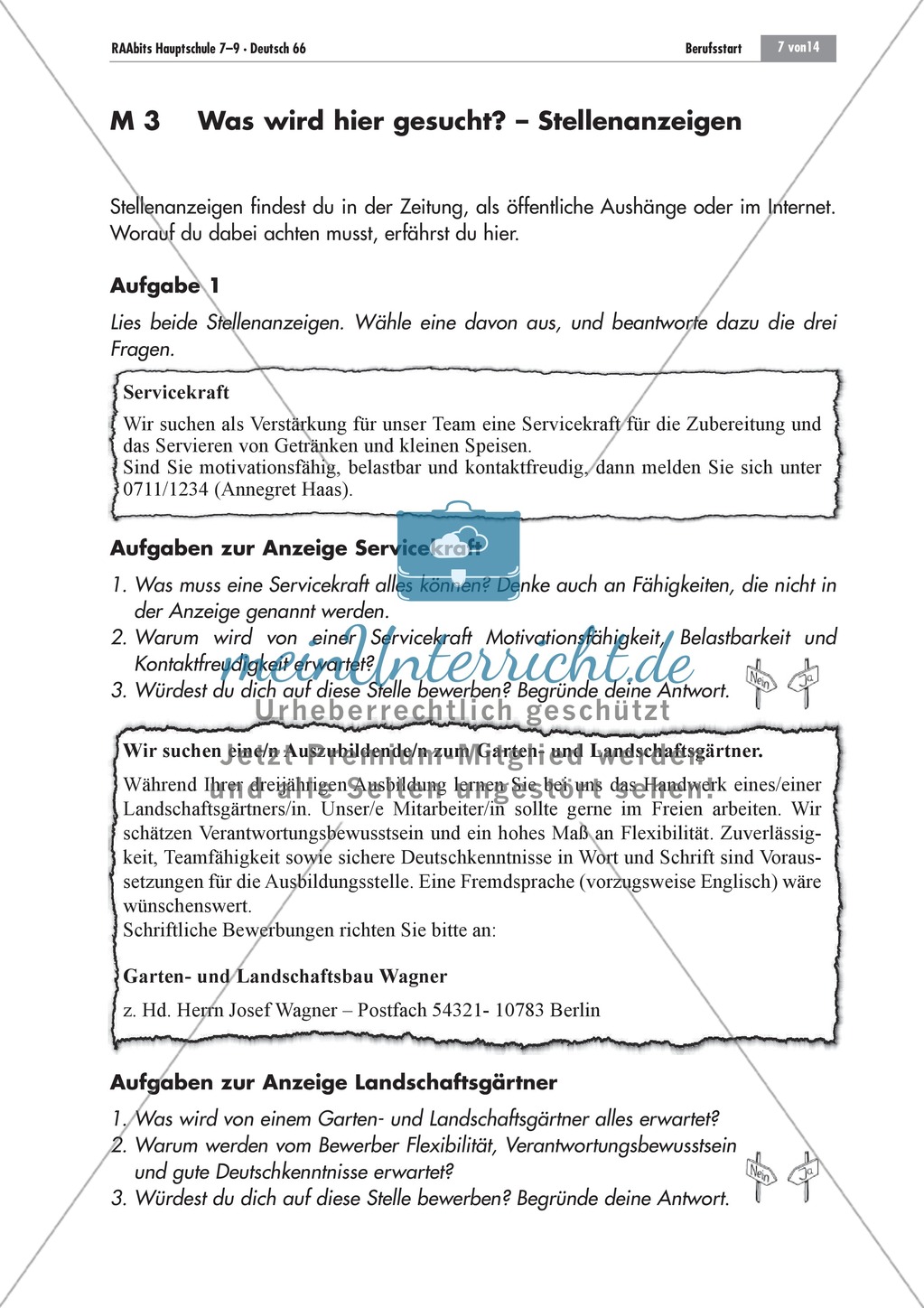 Berufsvorbereitung: Bewerbungstraining Preview 7