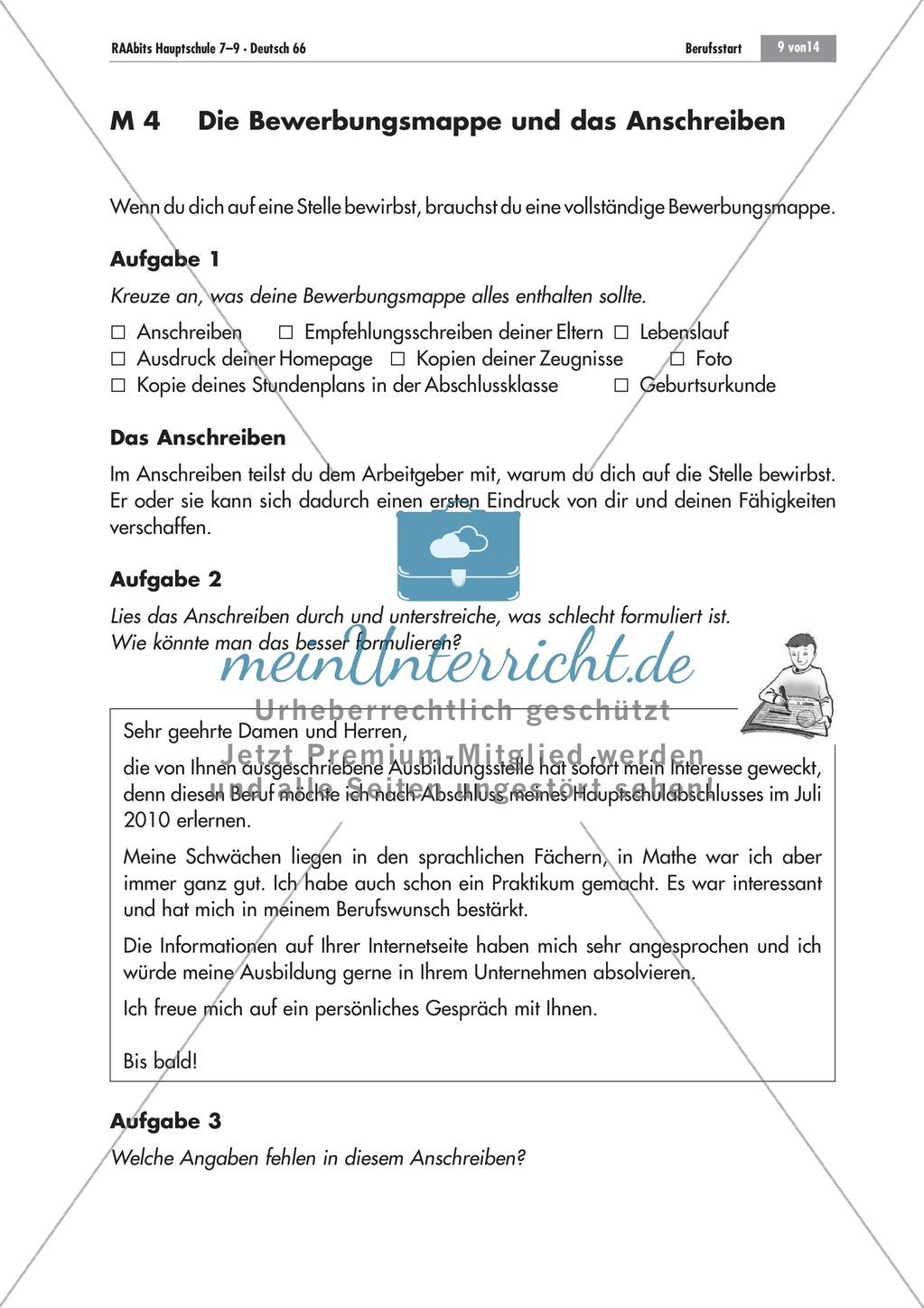 Berufsvorbereitung: Bewerbungstraining Preview 9
